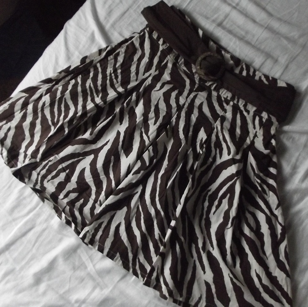 Zebra print skirt